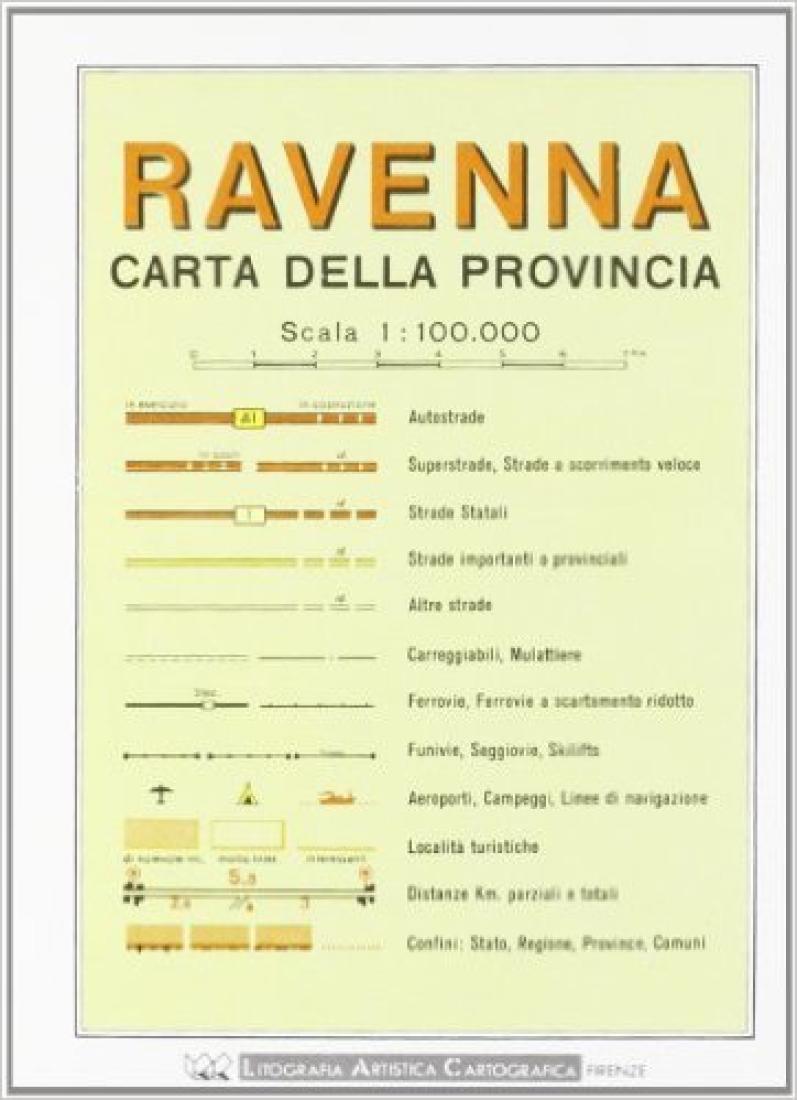 Ravenna : carta della provincia : scala 1:100.000
