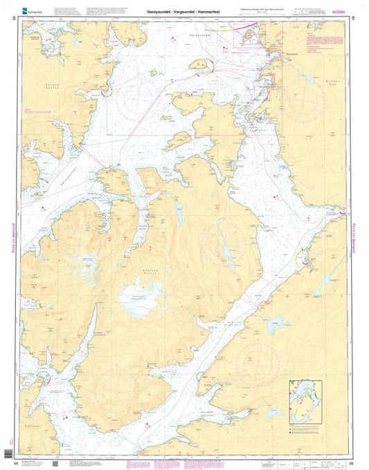 Sørøysund - Vargsund - Hammerfest - 98 - Norway Kartverket Nautical Charts