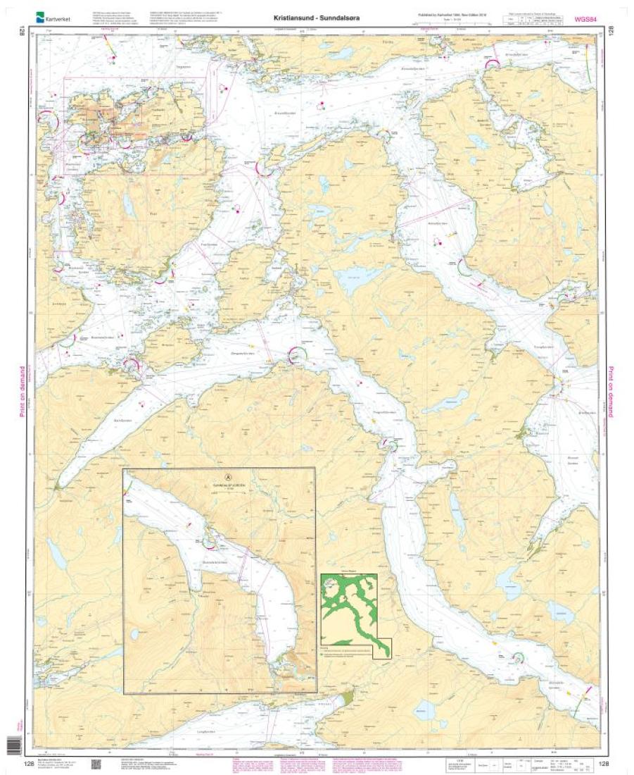 Kristiansund - Sunndalsøra - 128 - Norway Kartverket Nautical Charts