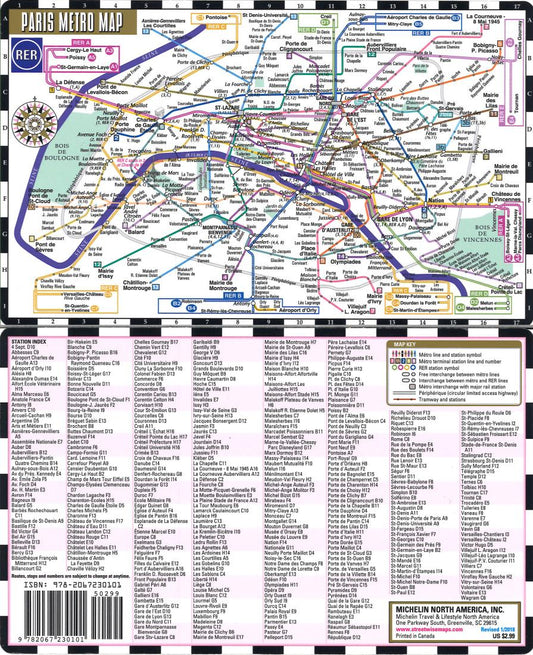 Paris metro map