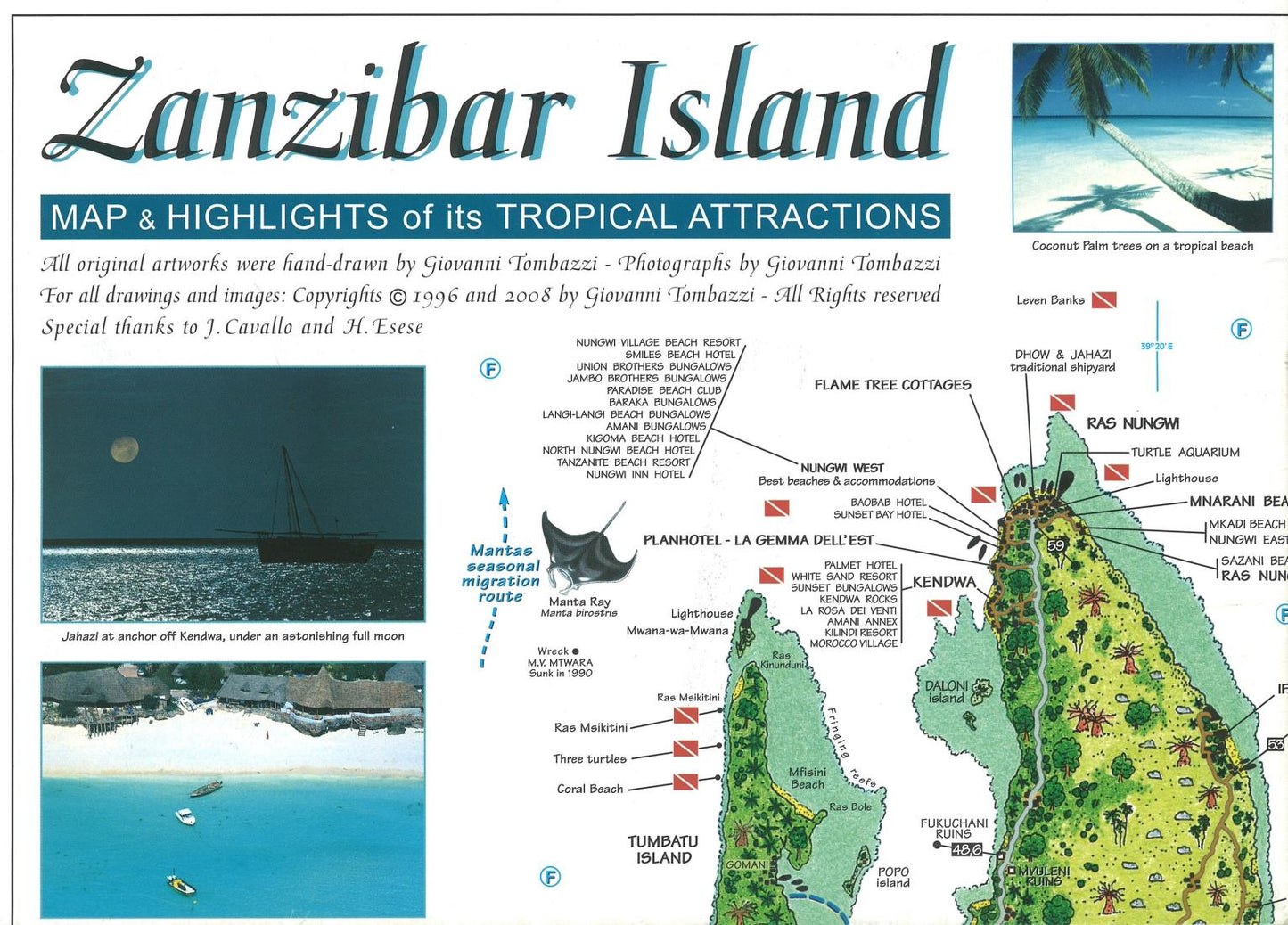 Zanzibar Island : map & highlights of its tropical attractions