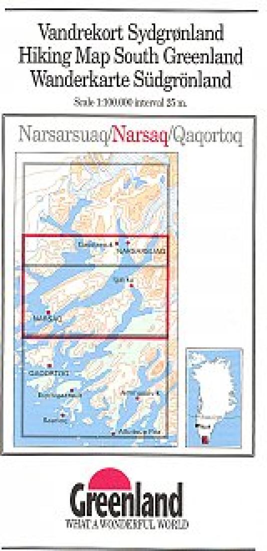 Narsaq hiking map