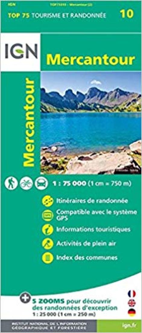Mercantour, France 1:75,000 Topographic Map #10