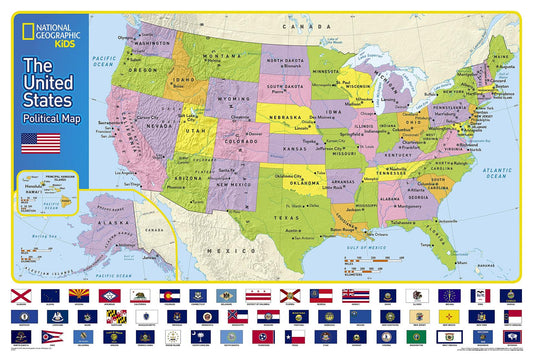 The United States for Kids (National Geographic Reference Map)