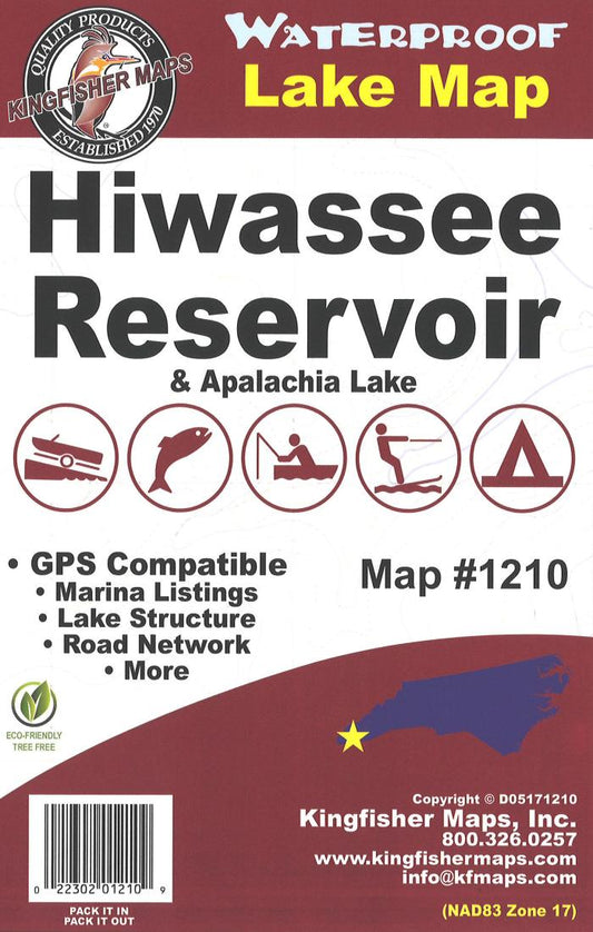 Hiwassee/Apalachia Lakes, NC Fishing Map