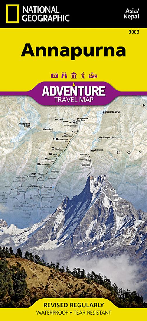 Annapurna, Nepal Adventure Map 3003