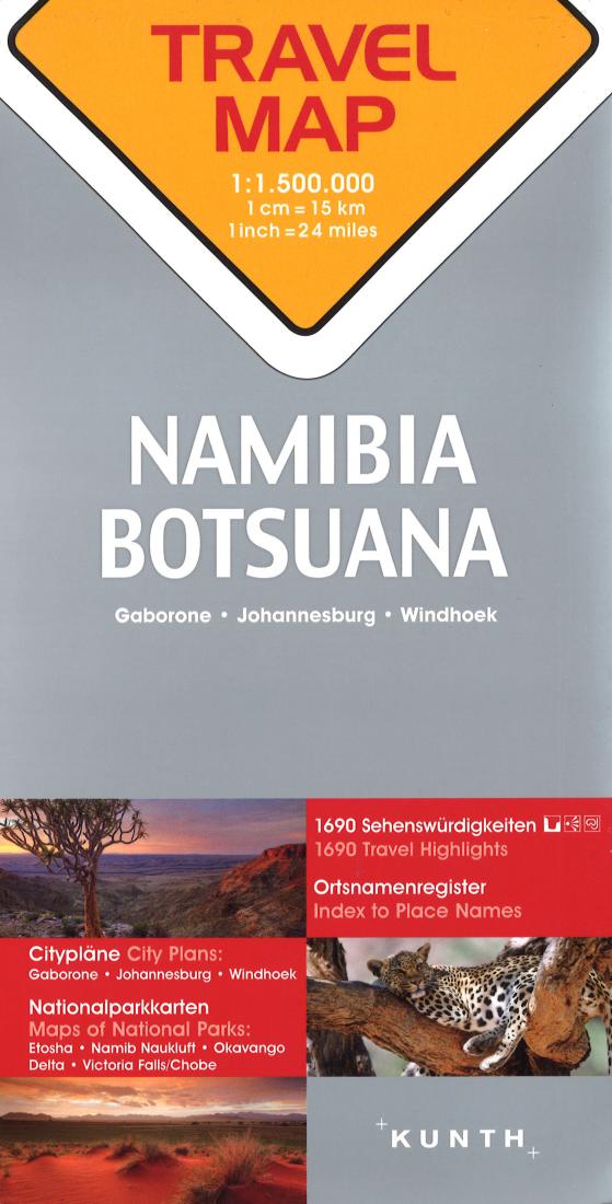 Namibia, Botswana : travel map = Namibia, Botsuana