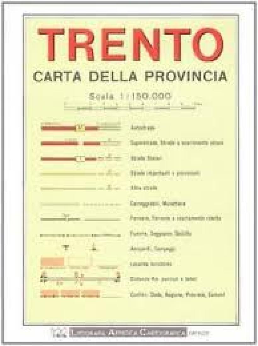 Trento : carta della provincia : scala 1 : 150.000