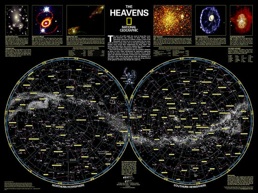 The Heavens Classic Wall Map