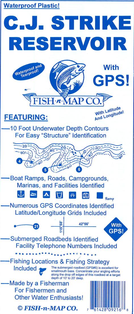 C.J. Strike Reservoir, Idaho Fishing Map