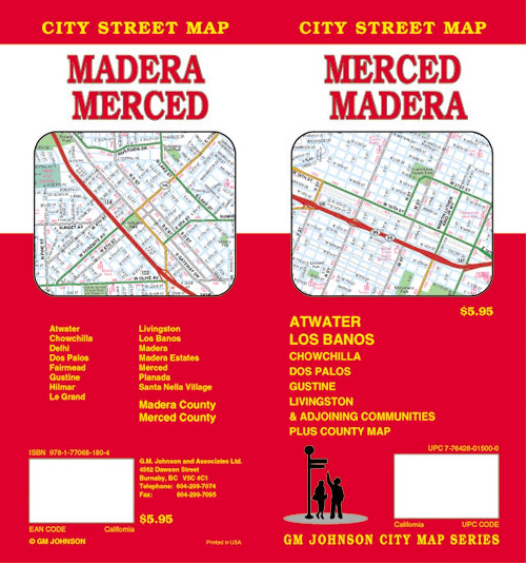 Madera : Merced : city street map = Merced : Madera : city street map