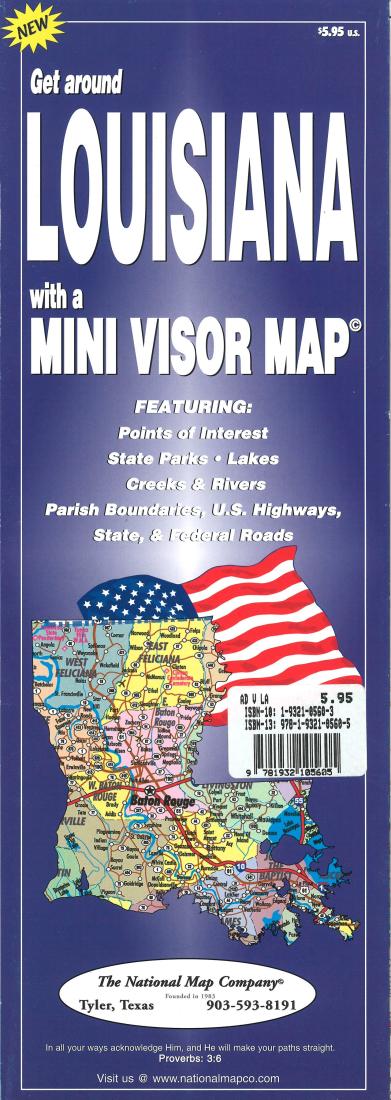 Get around Louisiana with a mini visor map