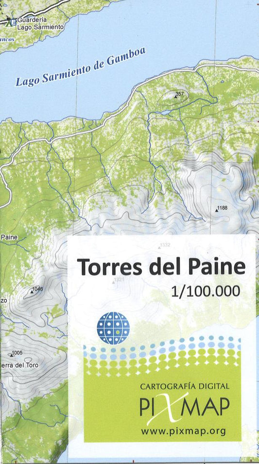 Torres del Paine hiking map 1:100,000