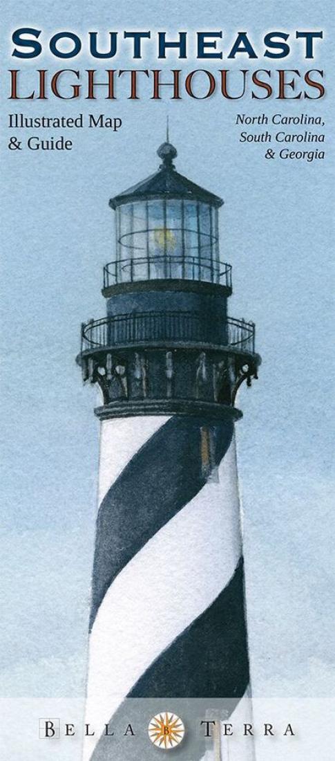 Southeast lighthouses : illustrated map & guide : North Carolina, South Carolina & Georgia