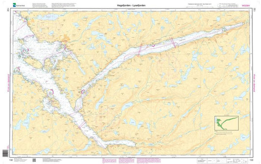 Høgsfjorden - Lysefjorden - 132 - Norway Kartverket Nautical Charts