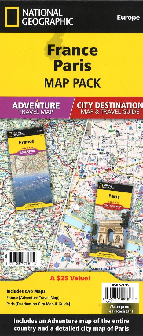 France & Paris Map Pack Bundle