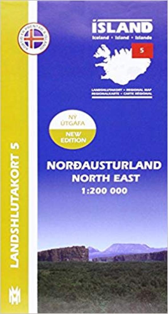 North East Iceland, Regional Map 5 - 1:200,000