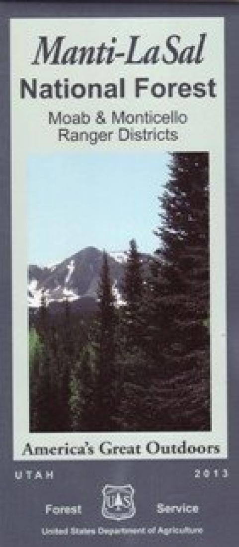 Moab & Monticello Ranger Districts - Manti-LaSal National Forest Map