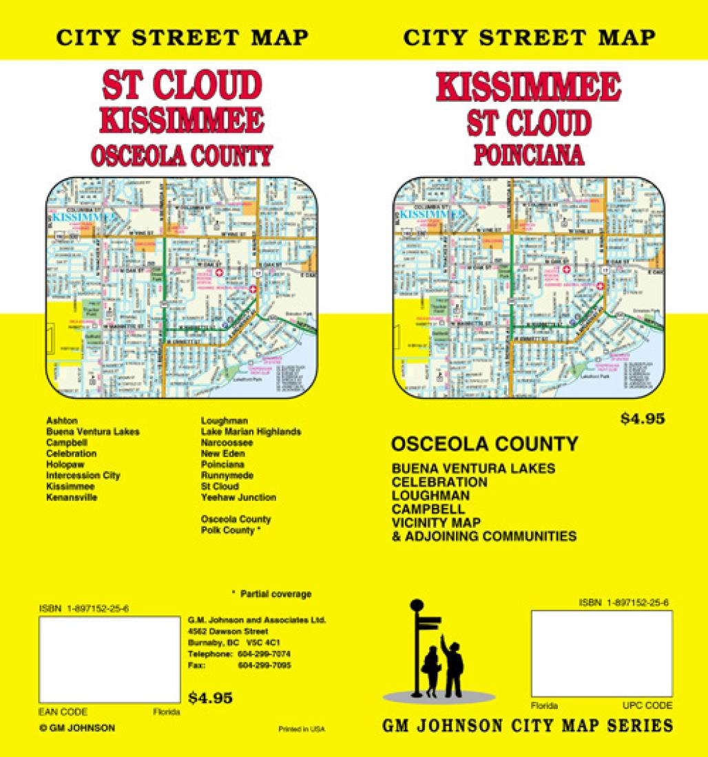 Kissimmee : St Cloud : Poinciana : city street map = St Cloud : Kissimmee : Osceola County : city street map