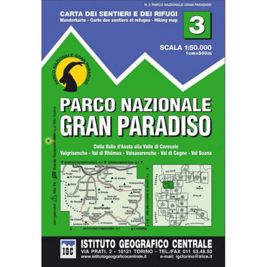 Il Parco Nazionale del Gran Paradiso Hiking Map