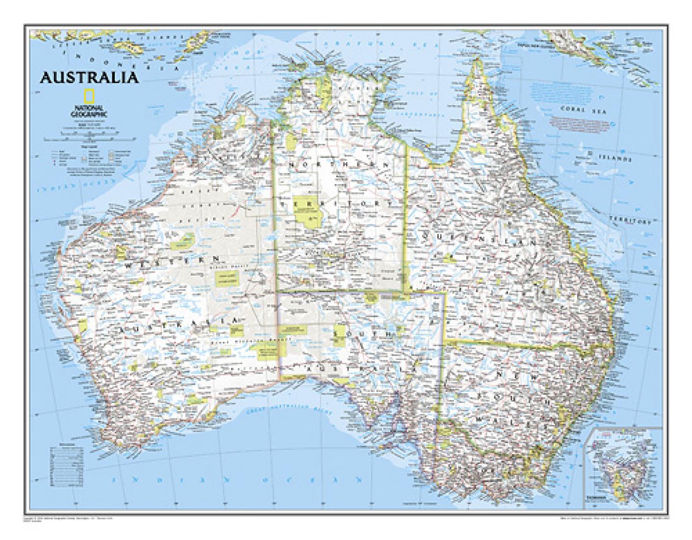 Australia Classic Wall Map [Laminated]