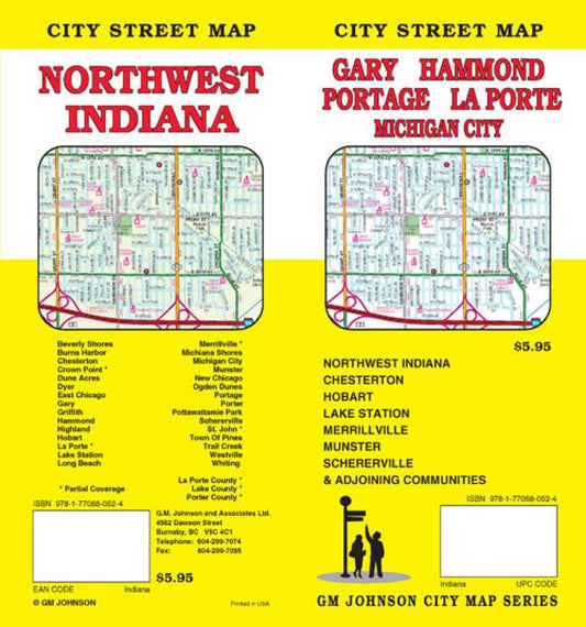Gary : Hammond : Portage : La Porte : Michigan City : city street map = Northwest Indiana : city street map