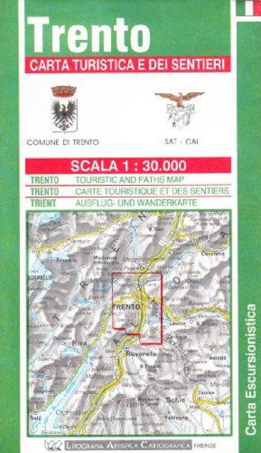 Trento : carta turistica e dei sentieri : scala 1 : 30.000
