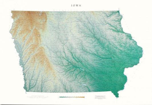 Iowa [Physical, 34x49]