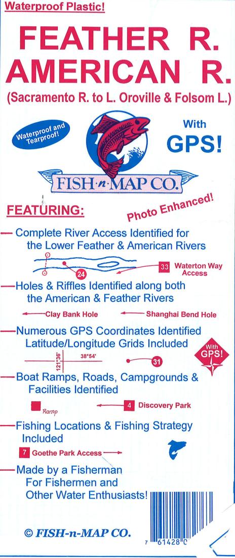 Feather & American Rivers Fishing Map