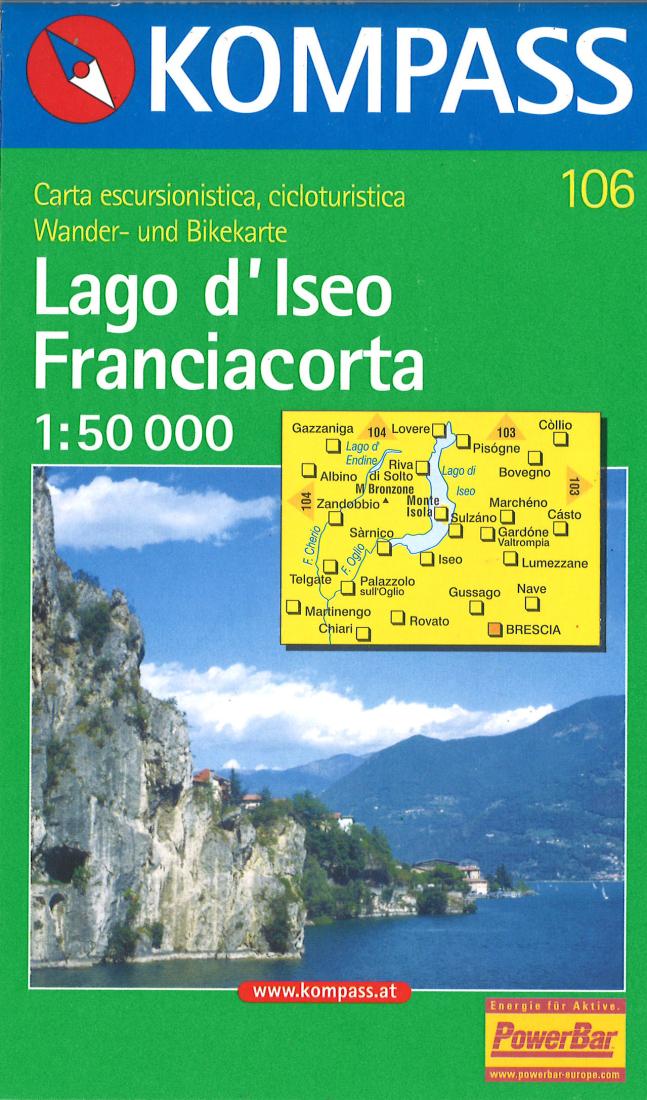 Lago d'Iseo Franciacorta Hiking Map