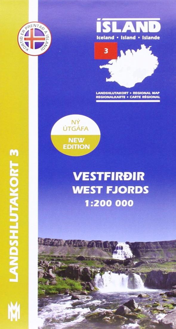 West Fjords of Iceland, Regional Map 3 - 1:200,000