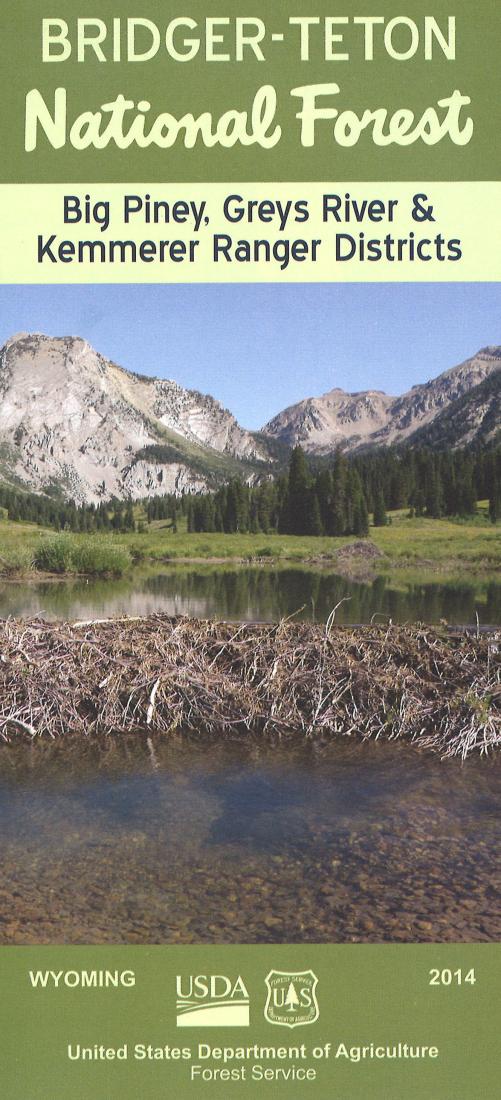 Bridger-Teton National Forest - Big Piney, Greys River, Kemmerer Ranger Districts Map