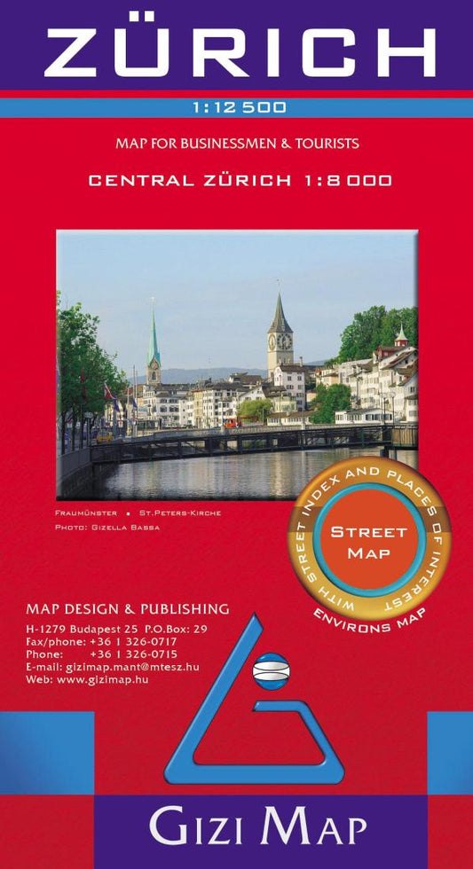 Zürich : 1:12,500 : central Zürich 1:8,000 : street map