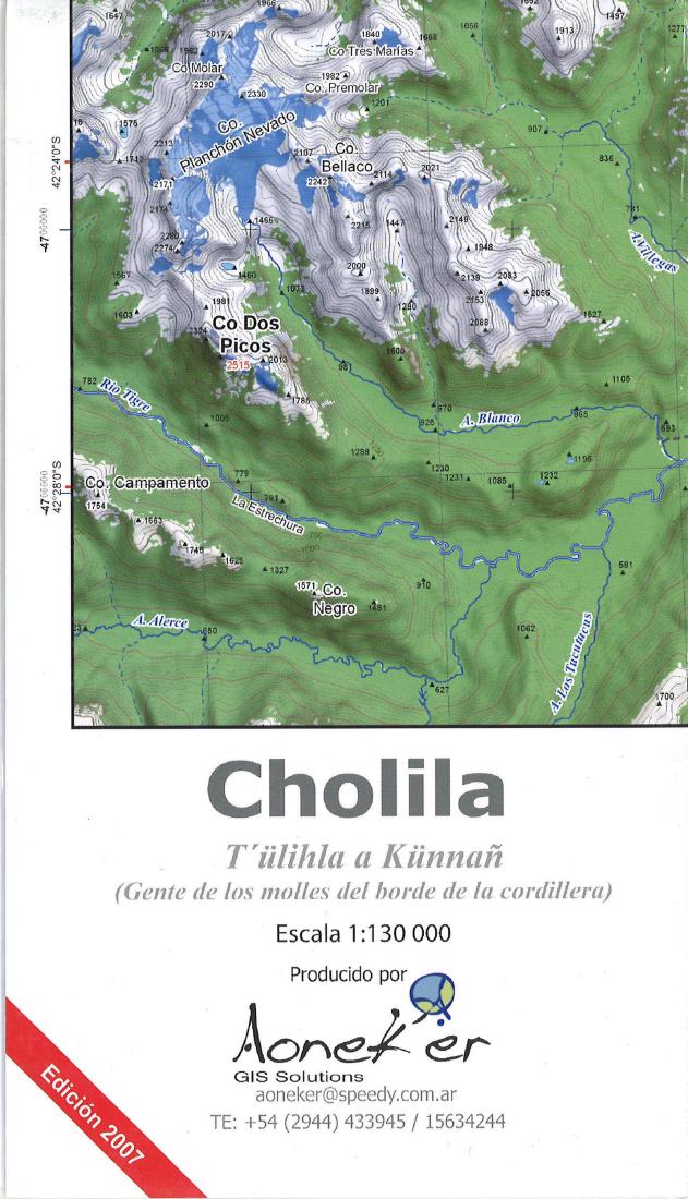 Cholila Topographic Map