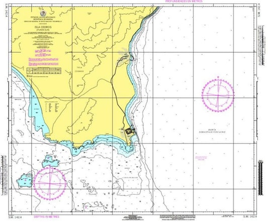 ISLA CEDROS (PUNTA SUR) - 142.4 - Mexico Nautical Charts by SEMAR