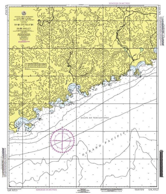 BAHÍA SAN AGUSTÍN A BAHÍA MAGUEY - 622.3 - Mexico Nautical Charts by SEMAR