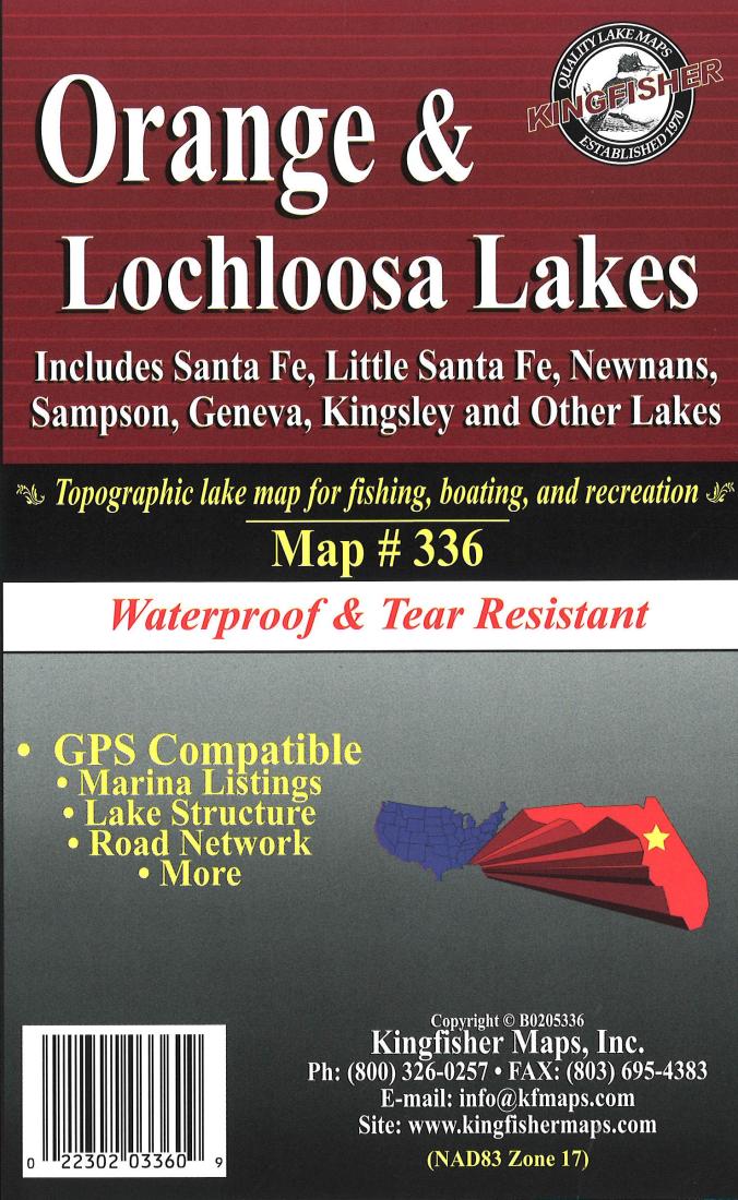 Orange/Lochloosa, FL Fishing Map