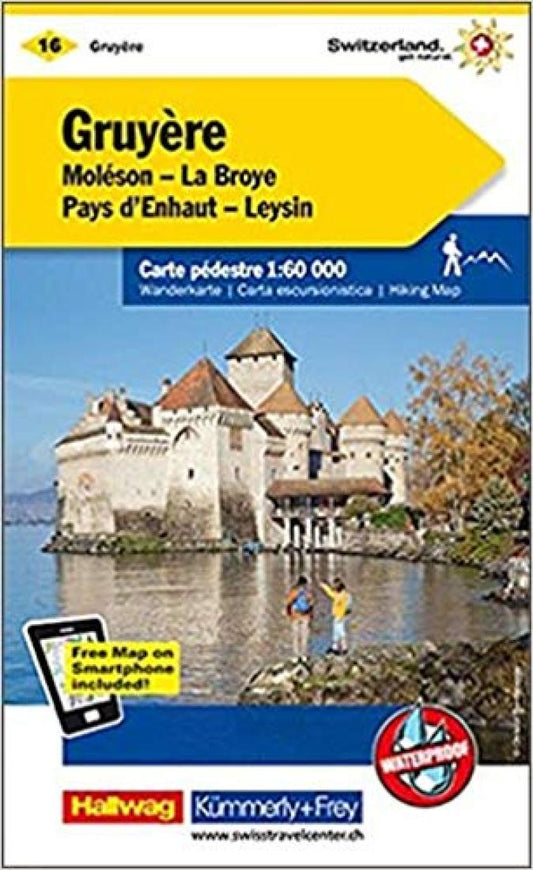 Gruyere : Switzerland Hiking Map #16