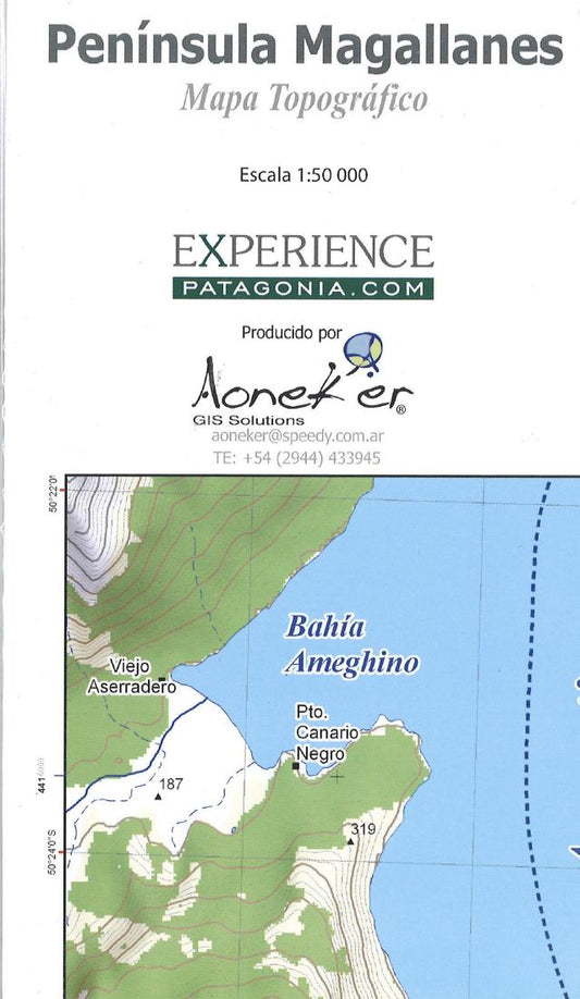 Peninsula Magallanes hiking map