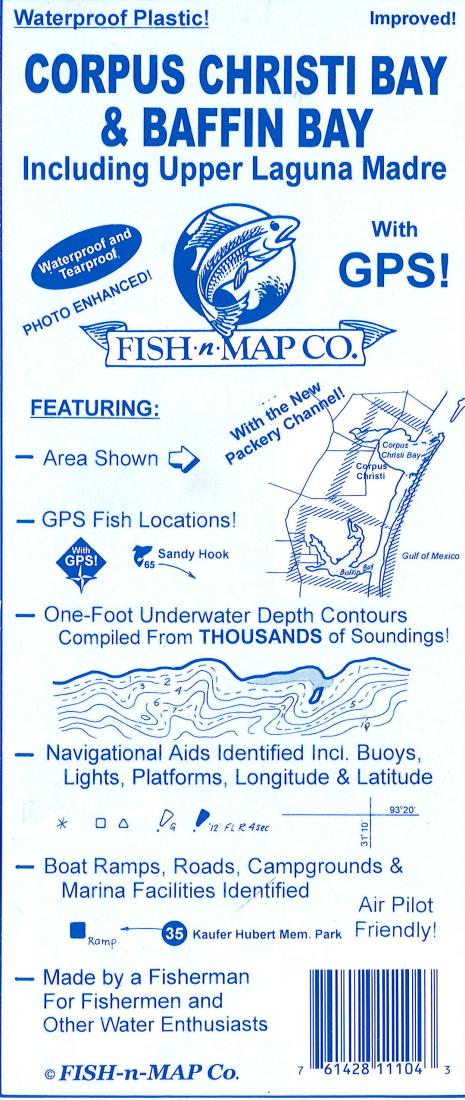 Corpus Christi Bay & Baffin Bay Fishing Map