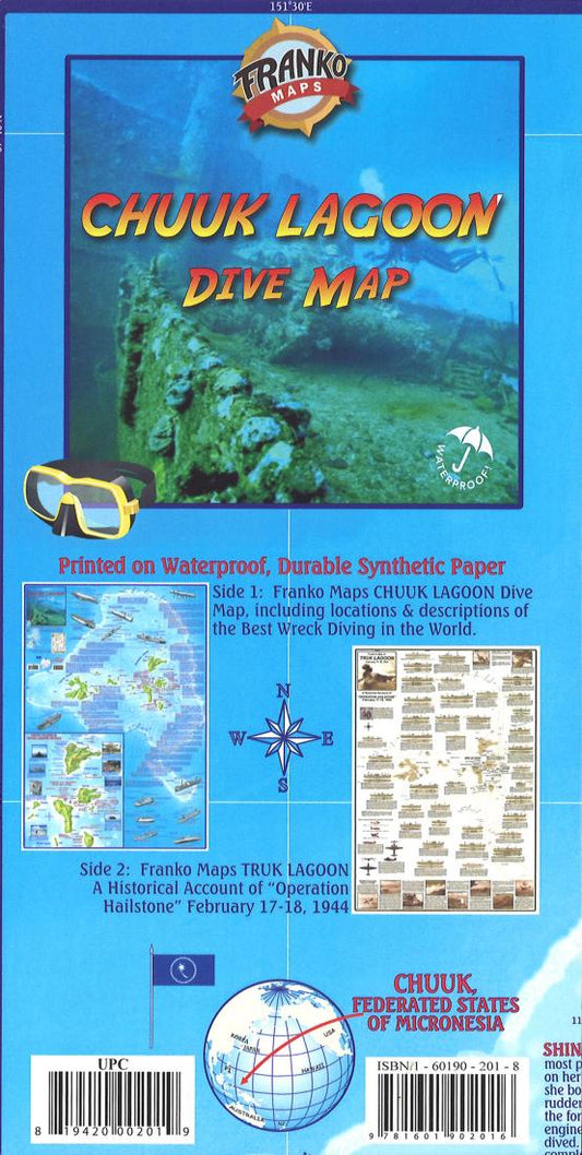 Franko's Chuuk Lagoon : dive map