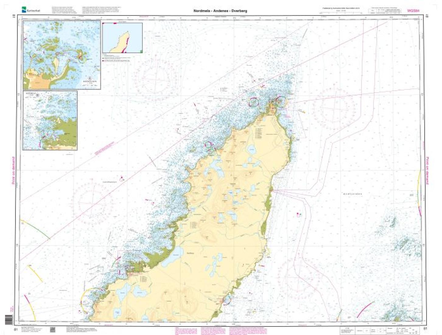 Nordmela - Andenes - Dverberg - 81 - Norway Kartverket Nautical Charts