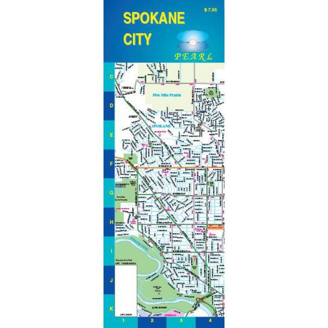 Spokane City : pearl laminated map
