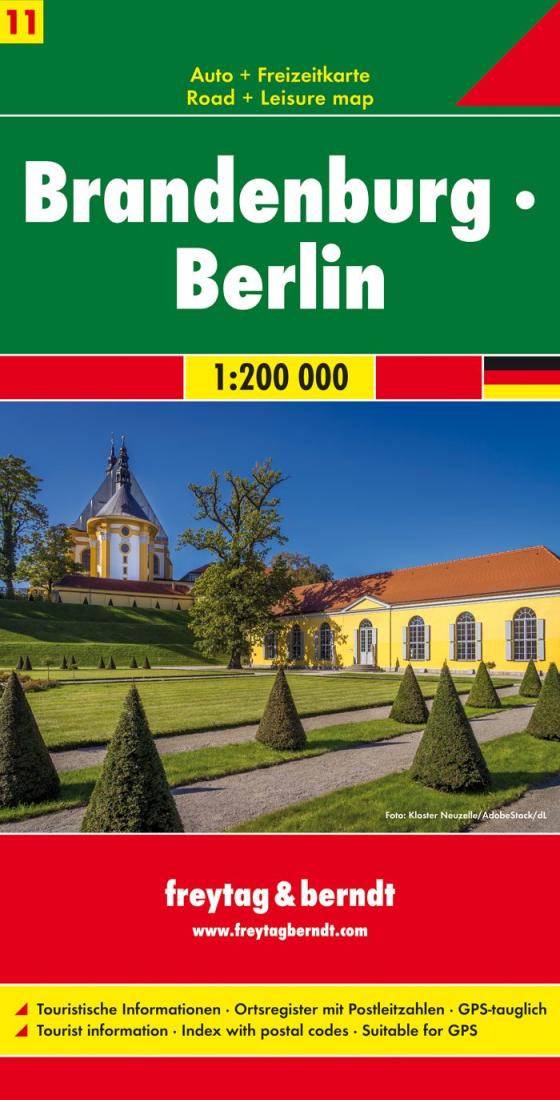 Brandenburg Berlin 1:200 000 auto freizeitkarte = Brandenburg Berlin 1:200 000 road leisure map