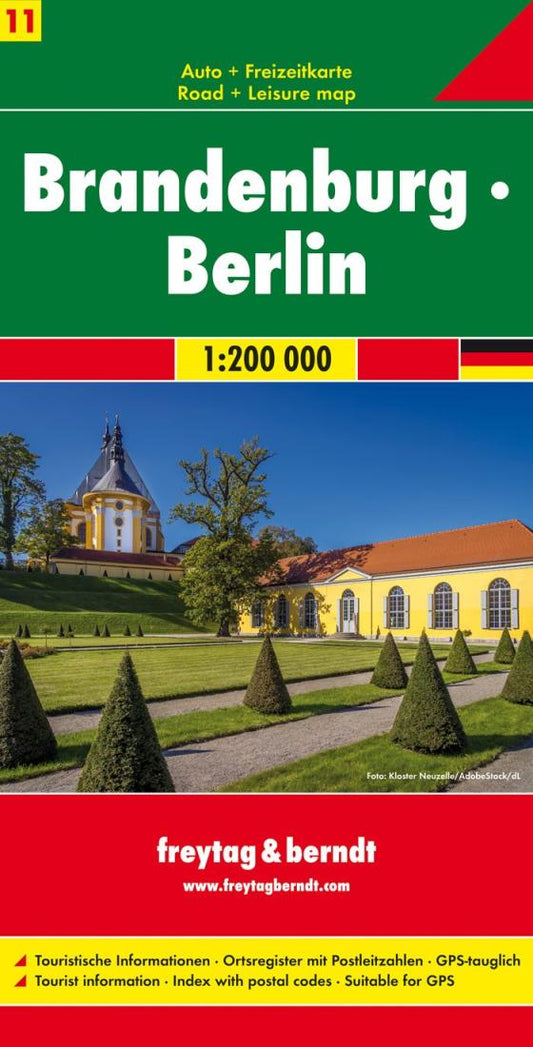 Brandenburg Berlin 1:200 000 auto freizeitkarte = Brandenburg Berlin 1:200 000 road leisure map