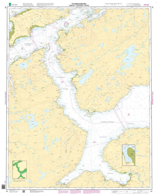 Trondheimsfjorden, Agdenes - Thamshamn - Buvika - 39 - Norway Kartverket Nautical Charts