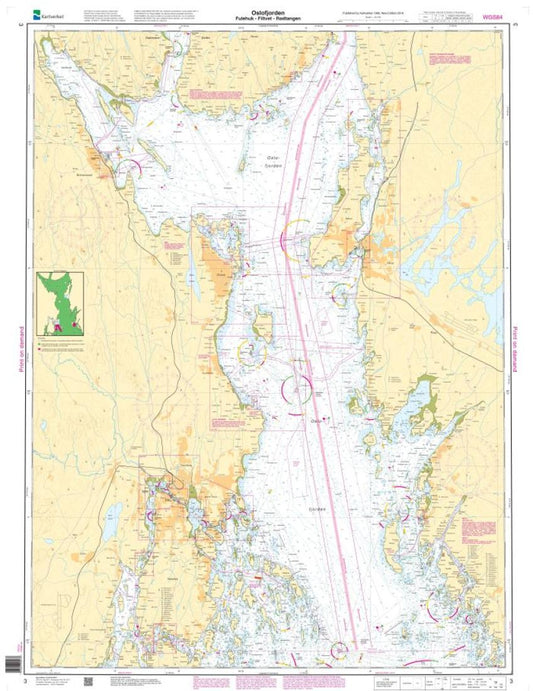 Oslofjorden. Fulehuk - Filtvet - Rødtangen - 3 - Norway Kartverket Nautical Charts