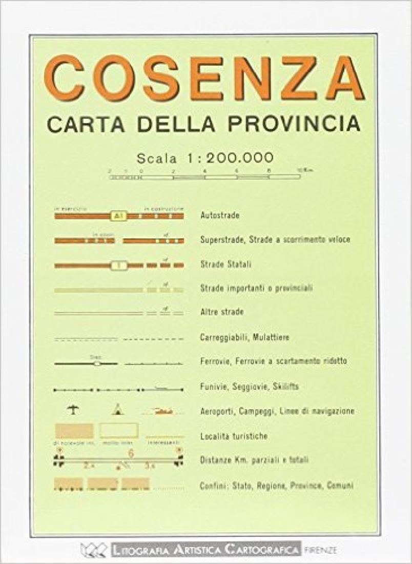 Cosenza : carta della provincial : scala 1:200.000