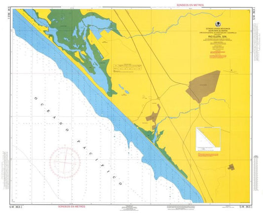RIO ELOTA, SIN. - 363.1 - Mexico Nautical Charts by SEMAR