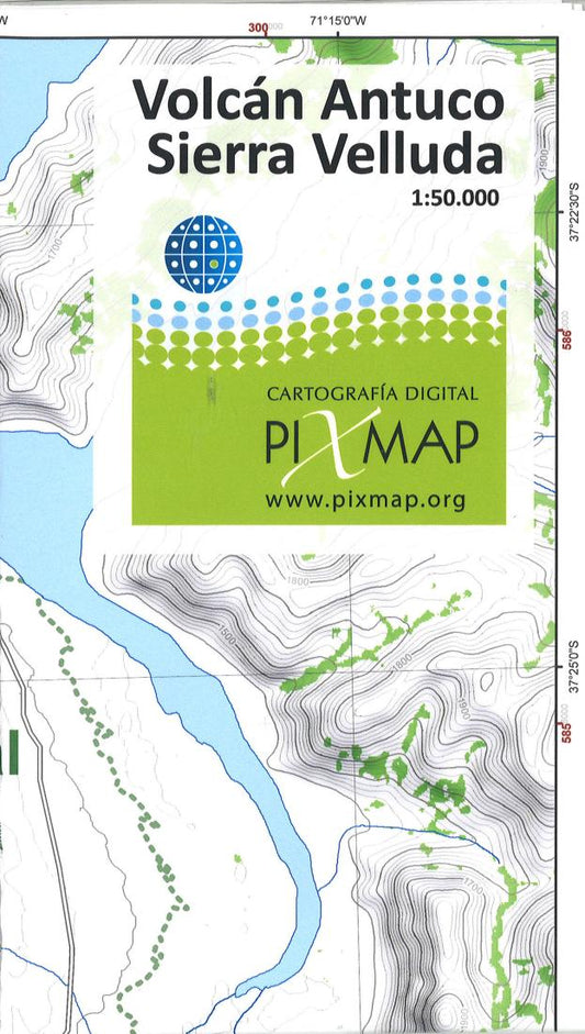 Volcan Antuco Sierra Velluda hiking map